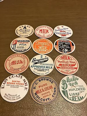 Lot Of 12 Connecticut Milk Caps  • $2