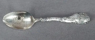 Shepard Mfg Co Mormon Temple Salt Lake City Utah Souvenir Spoon C. 1893-1923 • $50