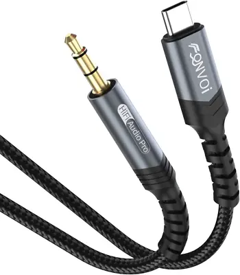 Type C To 3.5Mm AUX Cord(4Ft) Hi-Fi Stereo USB C To Aux Headphone Male Cord Car  • $9.97