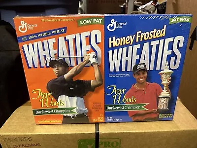 $100 • Buy Tiger Woods Wheaties Sealed Collectible 2 Boxes Limited Edition Inaugural Box