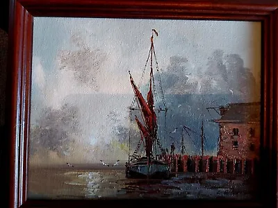 L Alexis Signed  Oil Painting  The Harbour 12X 10 Inches Approx • £40