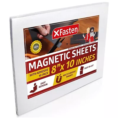 XFasten Magnetic Sheets 8x10 Inch 20mil (Set Of 10) - Magnetic Adhesive Sheet... • $17.99