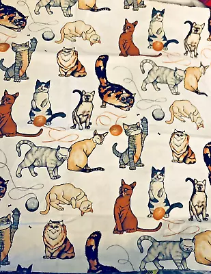VTG`96 THE ALEXANDER HENRY FABRIC Collection Multi Cats Playful Kittens BTFQ • $9.99