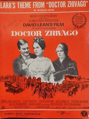 Doctor Zhivago Lara's Theme Piano Solo Maurice Jarre Sheet Music • $8