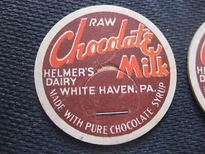 3x Lot Of Bottle Caps Helmer's  Dairy - White Haven PA. - Raw Chocolate Milk • $5