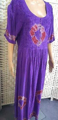 Purple Tie Dye Maxi Dress Size Xl 16-18 • $37.50