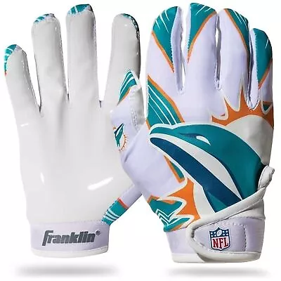 Miami Dolphins Kids NFL Receiver Gloves (Youth XS/S Or M/L) • $44.95