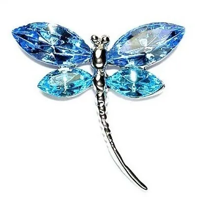 £42.46 • Buy Aqua Blue DRAGONFLY~ Made With Swarovski Crystal Bridal Sash Jewelry Pin Brooch