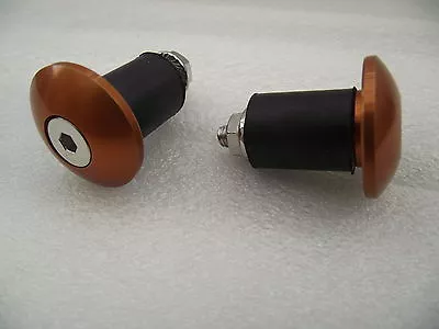 Motorcycle Bar End Plugs - Crash Protectors Copper Alloy For 22mm Steel Bars • $12.54