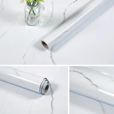 5m Marble Self Adhesive Wallpaper Kitchen Wall Stickers Waterproof Peel & Stick • $29.69