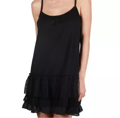 A'reve Slip Dress Size Large Lace Hem Black Slip Dress Shirt Extender • $35