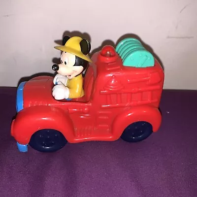 Mickey Mouse Fire Truck Fireman Mattel 1993 Disney Toy Red • $8