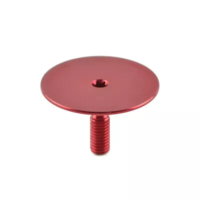 OMNI Racer WORLDS LIGHTEST Alloy Headset Top Cap & Bolt: JUST 3.4 Grams!! RED • $13.95