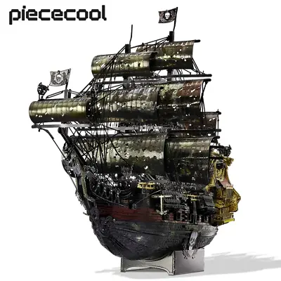 Piececool 3d Puzzle The Queen Anne's Revenge Jigsaw Pirate Ship Metal Kits  • £88.33