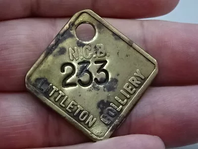 Collectable Vintage Brass Mining Check Tally - LITTLETON COLLIERY 233 • £24.95