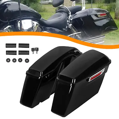 Hard Saddle Bags Saddlebags W/ Latch For Harley Touring Road King Glide 2014-24 • $159.50