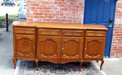 French Antique Oak Louis XV Style Sideboard / Buffet • $2800