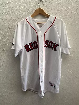 Vintage Boston Red Sox Baseball Majestic Jersey Medium VTG Manny Ramirez #24 • $34.97