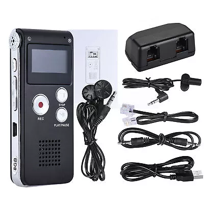 8GB Digital Audio Voice Recorder Mini Dictaphone Lecture Meetings MP3 Player AU • $25.99