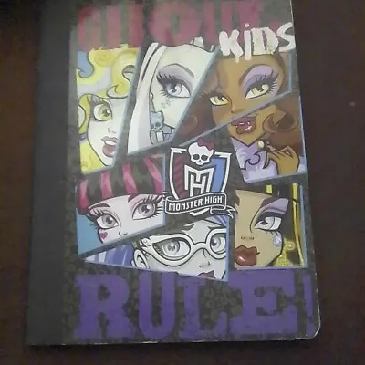 Monster High Composition Notebook 100 Wide Ruled Sheets ~ Ghoul Kids Rule! • $3