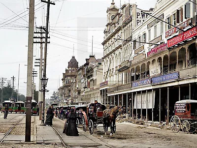 1890s New Orleans Canal Street From The Clay Monument 11 X 14  Photo Print • $16.96