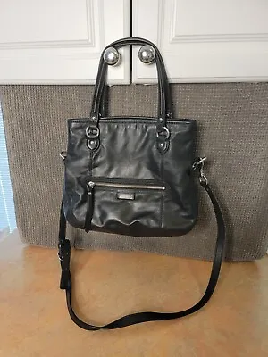 Coach Daisy Leather Mia Crossbody Handbag Tote Black F23901 Double Handle • $25