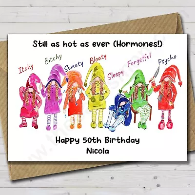 Funny Menopause Birthday Card - Personalised 50th 40th 45th 55th 60th Menopause • £3.25