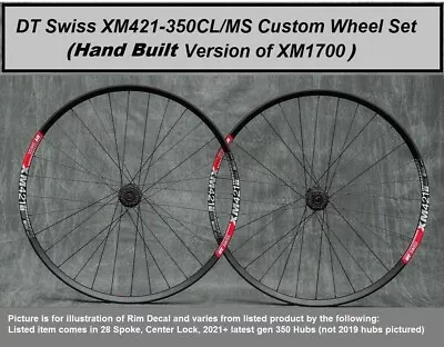 DT Swiss NEW Hand Built XM1700 (XM421/350MS) 27.5  I-25mm MTB WheelSet +-1.640kg • $1050