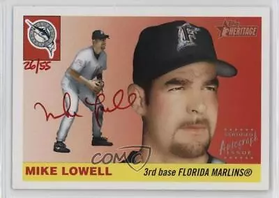 2004 Topps Heritage Real One Auto Red Ink /55 Mike Lowell #RO-ML Auto • $109.50