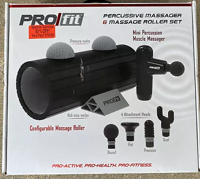 Pro Fit Percussive Massager & Massage Roller Set Mini Percussion Muscle Massager • $60