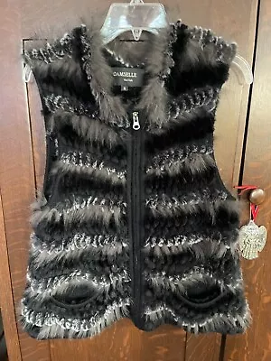 Damselle  New York Genuine Dyed Fox And Rex Rabbit  Fur Vest • $68.37