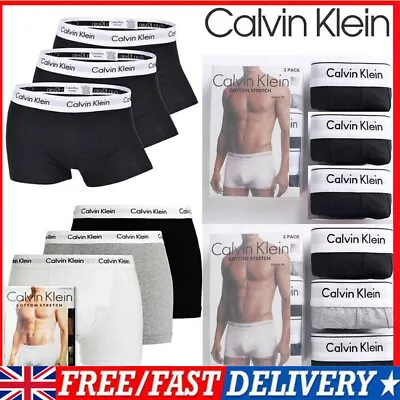 Calvin Klein Men's CK Trunks Boxer Shorts Underwear 3 Pack Classic Fit • £14.03