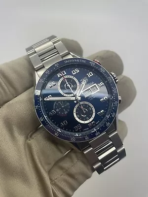 Tag Heuer Carrera Blue Dial Automatic Chronograph CV2A1V B+P • $2700