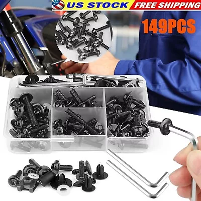 For Kawasaki ZX-11C ZX-11D ZX-6D ZX-6E Complete Fairing Bolts Kit Nuts Screws US • $21.49