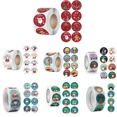 Merry Christmas Stickers Xmas Party Card Gift Festival Sticker Seals 2.5cm/3.8cm • $1.99