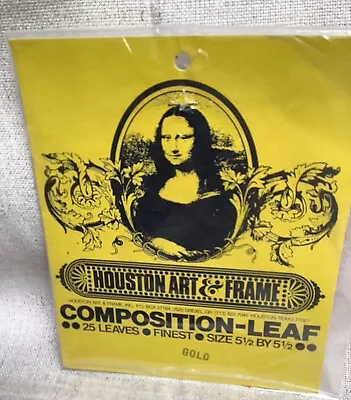 Houston Art & Frame Composition Leaf - 25 Gold Sheets 5 1/2” • $7.95