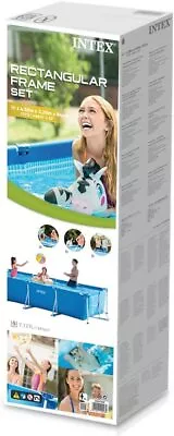 FAST POST Large Intex Rectangular Frame Swimming Pool Blue 4.5m  • £299