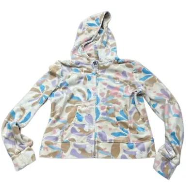 Y2K Juicy Couture Velour Velvet Zip Up Hoodie Track Suit Hoodie Size M • $39.99