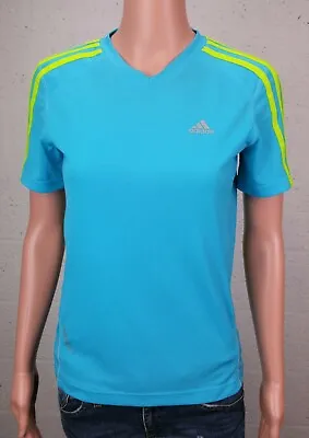 £7.99 • Buy ADIDAS Ladies BLUE RESPONSE RUNNING T-Shirt Heat & Sweat Control V113347 UK 6 GC