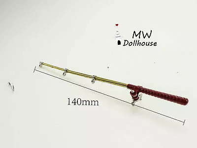 1/12 1/6 Scale Dollhouse Miniatures Fishing Pole Metal Accessories Soldier Tool • $7.99