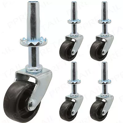 £7.32 • Buy 4 X SMALL SWIVEL CASTOR WHEELS 30mm EASY FIT SOCKET FIX Stem Furniture/Caster