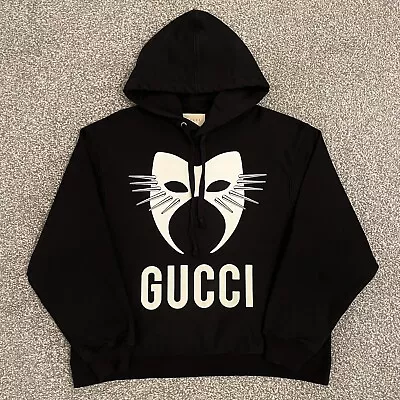 ⭐️ Gucci Mask Hoodie In Black ⭐️ 100% AUTHENTIC ⭐️ SIZE XL ⭐️ • £425