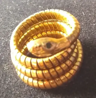 Vintage Flexible Rgp 14k Rolled Gold Jewelry Snake Ring Germany St Mark Rhombus • $485