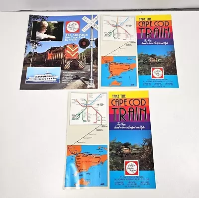 C. 1984 Cape Cod And Hyannis Railway Brochure Vintage Paper Lot X3 • $16