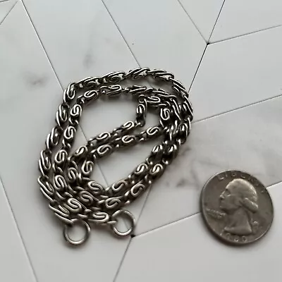 Vintage Silver Tone Pocket Watch Chain 12 1/2” 5mm  • $27.15