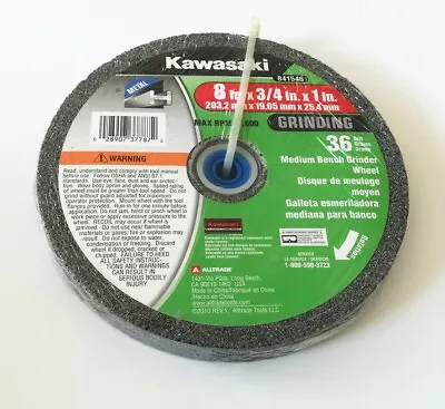 Kawasaki 8  Bench Grinder Grinding Wheel Stone 3/4  Thick 36 Grit Emory 841546 • $18.99