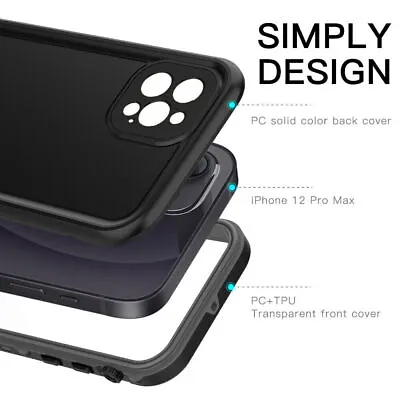 For IPhone 13 Pro Max 13PRO Waterproof Shockproof Hard Back Hard Silicon Case • $130