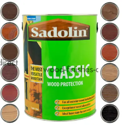 Sadolin Classic Oil Based Solvent All Purpose Exterior Woodstain  1L All Colours • £20.29