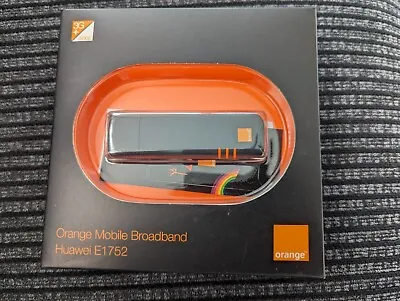 HUAWEI Mobile Broadband Dongle E1752 3G USB Modem Orange Laptop Mifi Stick • £14.99