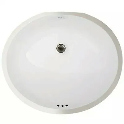 QUALITY - ROHL Oval UNDERMOUNT Lavatory BATHROOM SINK W/front Overflow Rfe2081wh • $35.95